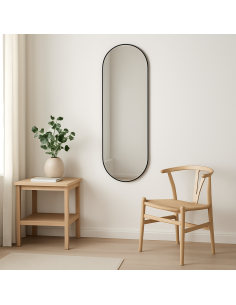 Espejo ovalado 40x120cm Pill negro 2