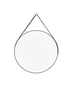 Espejo redondo 60cm con correa negro