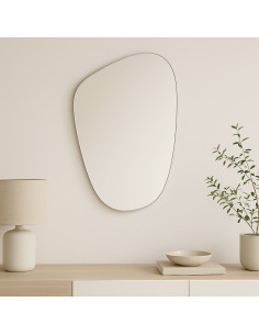 Espejo 40x60cm orgánico plateado 2