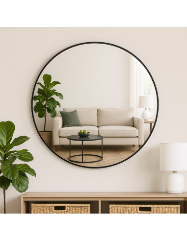 Espejo Redondo 90 cm - Decoración Moderna para el Hogar