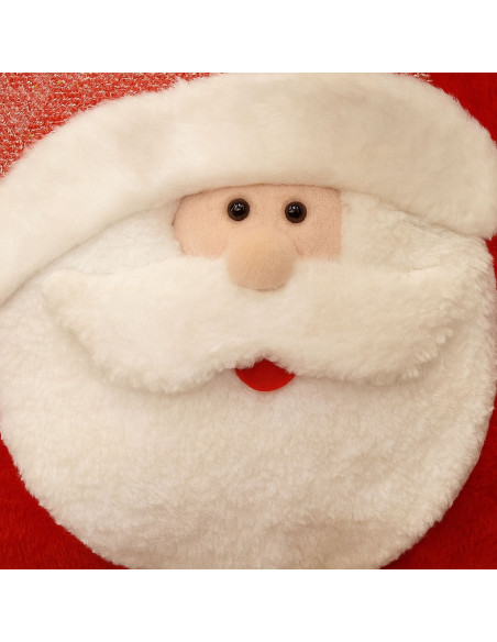 Cojín 43x43cm navidad viejo pascuero rojo