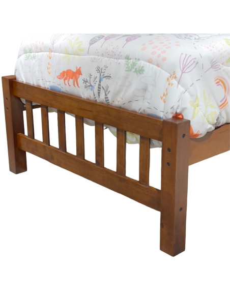 Cama 1.5 Plaza Ina 105x200 cm de Madera de Hevea - Elegante