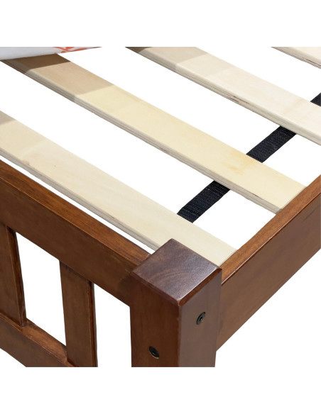 Cama 1.5 Plaza Ina 105x200 cm de Madera de Hevea - Elegante