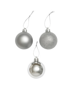 Bolas de navidad 7cm 20pcs plateado