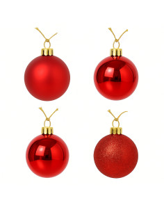 Bola Navidad 7cm 20pcs Rojo - Decoración Navideña Tradicional