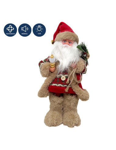 Viejo pascuero musical 45cm outdoor