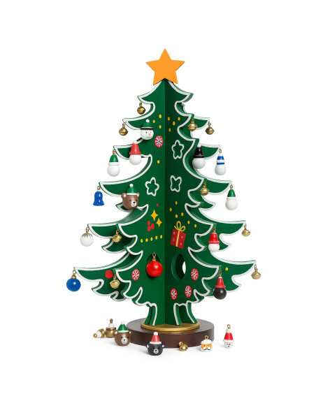 Adorno Navidad Árbol 35,5 cm - Decoración Elegante y Festiva
