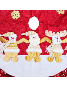 Base Árbol Navidad 120cm Rojo - Decoración Navideña Elegante 2