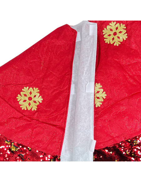 Base Árbol Navidad 120cm Rojo - Decoración Navideña Elegante