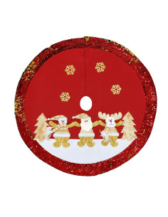 Base Árbol Navidad 120cm Rojo - Decoración Navideña Elegante
