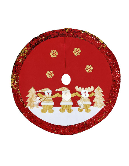 Base Árbol Navidad 120cm Rojo - Decoración Navideña Elegante