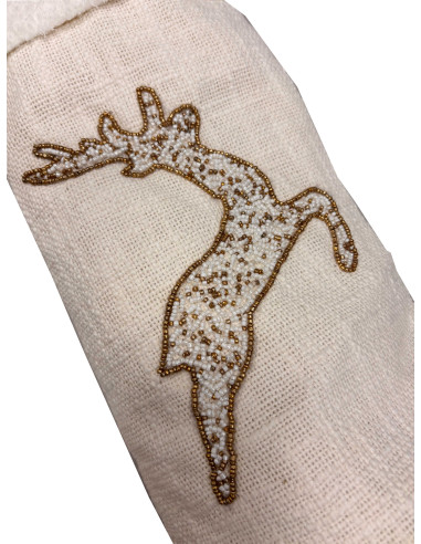 Bota de Navidad Crudo Reno 30x50cm - Decoración Navideña