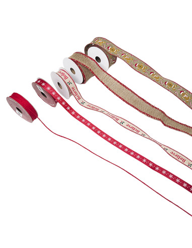 Cinta regalo 6,3x270cm navidad 6pcs