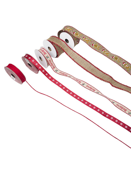 Cinta regalo 6,3x270cm navidad 6pcs