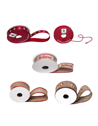 Cinta regalo 6,3x270cm navidad 6pcs