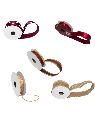 Cinta regalo 6,3x270cm navidad 6pcs