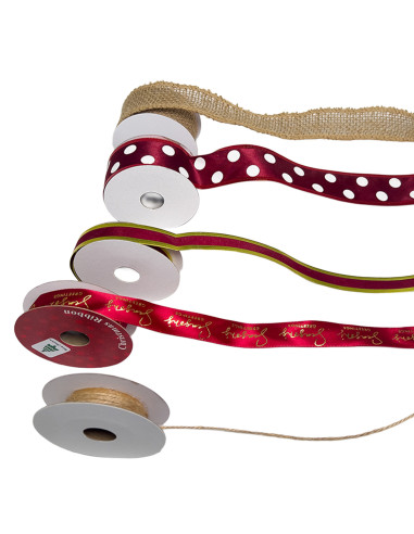 Cinta regalo 6,3x270cm navidad 6pcs