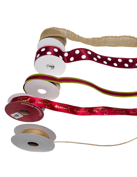 Cinta regalo 6,3x270cm navidad 6pcs
