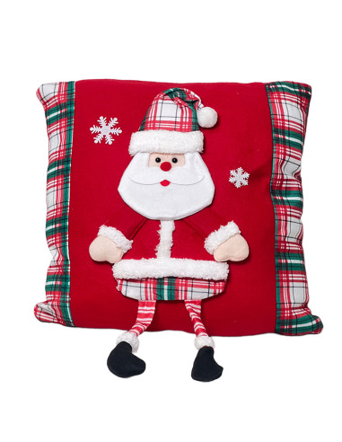 Cojín Navidad Viejo Pascuero Piernas 43x43 cm - Decoración Hogar