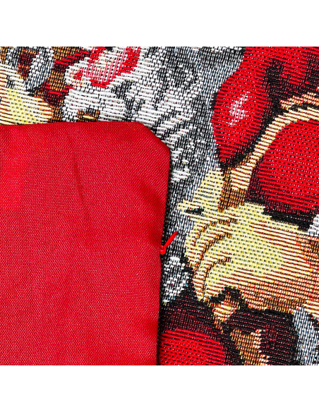 Funda cojin navidad 45x45cm pascuero vela