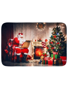 Alfombra navidad 38x58cm chimenea