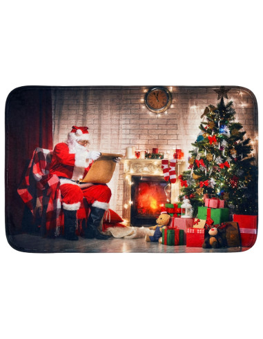 Alfombra navidad 38x58cm chimenea