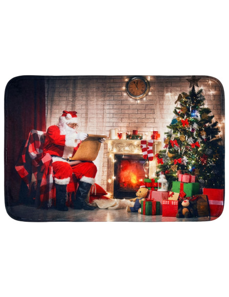 Alfombra navidad 38x58cm chimenea