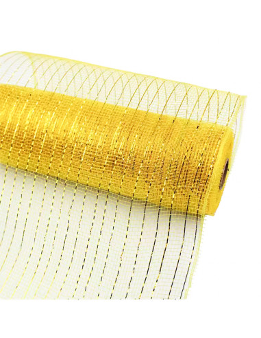 Malla navidad 52x915cm amarillo