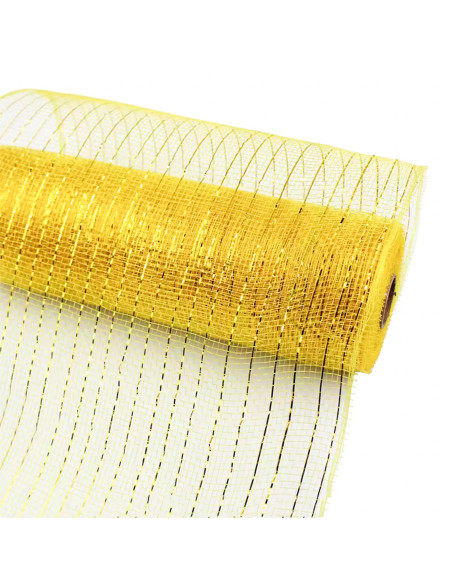 Malla navidad 52x915cm amarillo