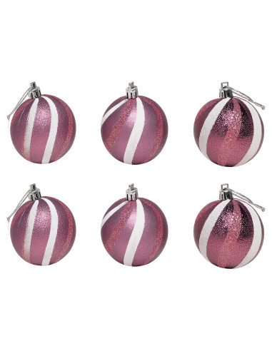 Bola de Navidad 8 cm 6 pcs Celeste - Decora tu Árbol Navideño