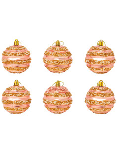 Bolas de Navidad 8cm 6pcs Champán - Decoración Navideña