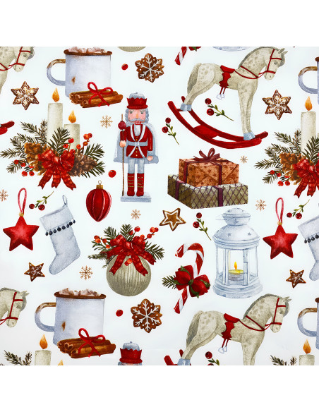 Mantel navidad cascanueces 150x180cm