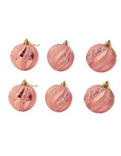Bolas de Navidad Champán 6 cm, Set de 6 Piezas