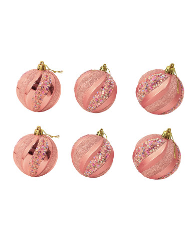 Bolas de Navidad Champán 6 cm, Set de 6 Piezas
