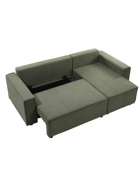 Sofá cama seccional Vito verde edición touch