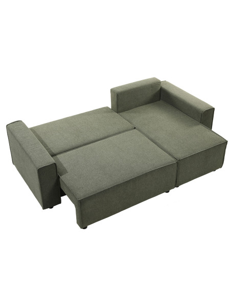 Sofá cama seccional Vito verde edición touch