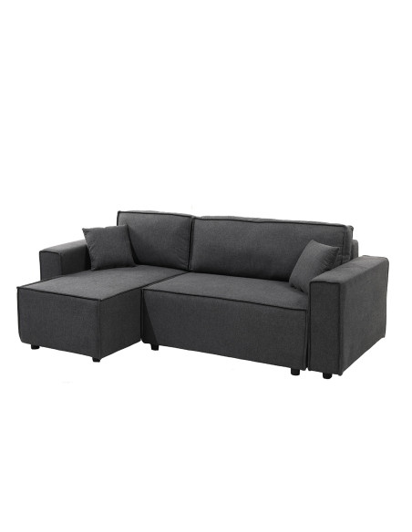 Sofá cama seccional Vito gris oscuro edición touch