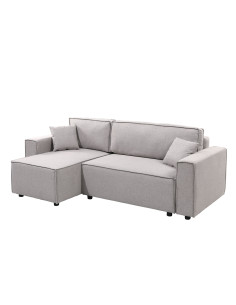 Sofá cama seccional Vito gris claro edición touch