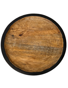 Plato madera borde negro 30cm 2