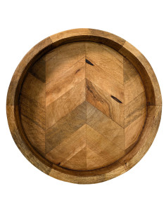 Bandeja de Madera Zigzag 31cm - Decoración Elegante y Funcional