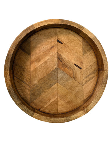 Bandeja de Madera Zigzag 31cm - Decoración Elegante y Funcional