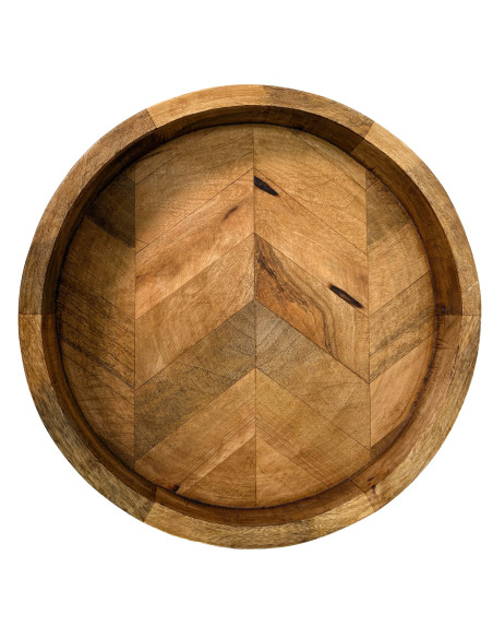Bandeja de Madera Zigzag 31cm - Decoración Elegante y Funcional