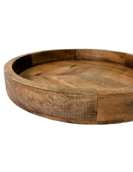 Bandeja de Madera Zigzag 31cm - Decoración Elegante y Funcional