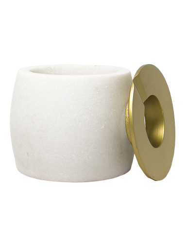 Cenicero de Mármol y Metal Bicolor - Elegante y Sofisticado