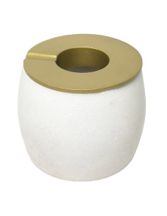 Cenicero de Mármol y Metal Bicolor - Elegante y Sofisticado