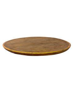Plato madera con folio dorado 38cm 2