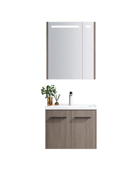 Mueble de Baño Sena 2 Puertas 60 cm con lavamanos y espejo