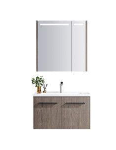 Mueble de Baño Sena 2 Puertas 80 cm con lavamanos y espejo