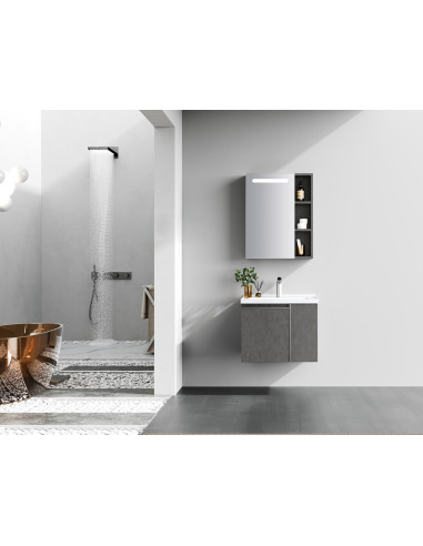 Mueble de Baño Danubio 2 Puertas 60 cm con lavamanos y espejo