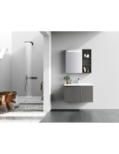 Mueble de Baño Danubio 2 Puertas 80 cm con lavamanos y espejo 2